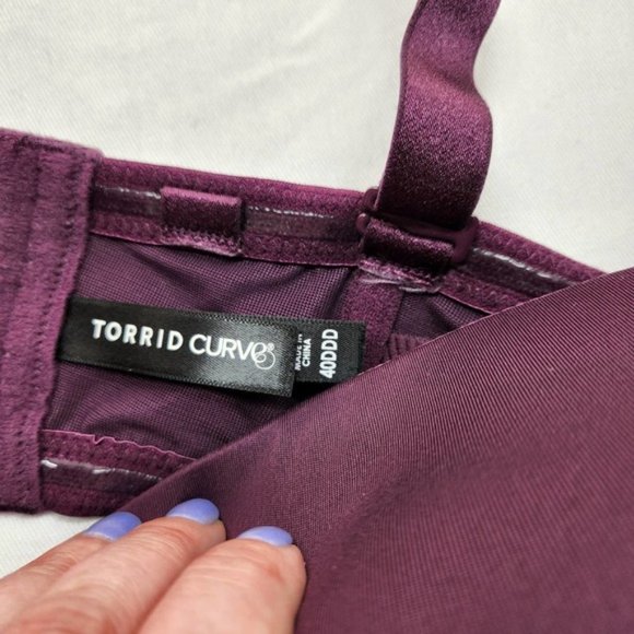 Torrid Curvy Padded Push Up Bra Purple Size 40DDD, 46F - Picture 2 of 8